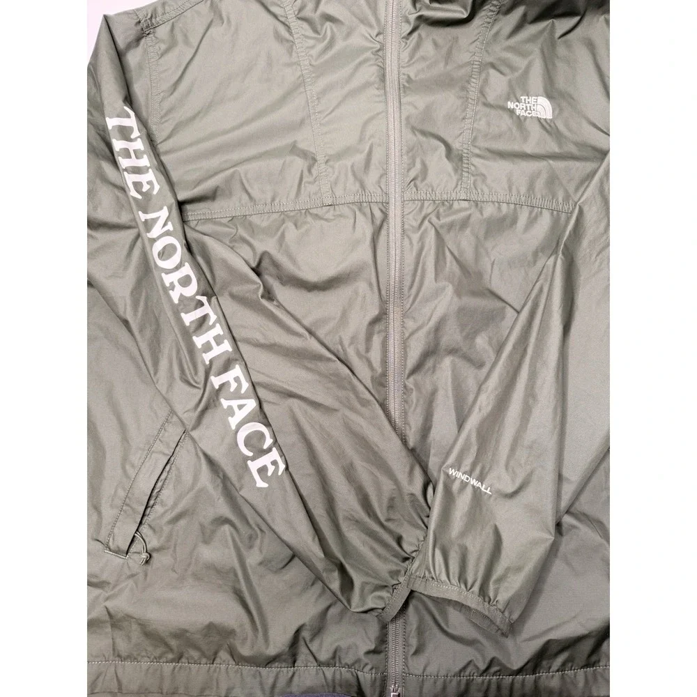 The North Face Windbreaker Jacket Men's Size XXL Green Big & Tall Hiking Camping
